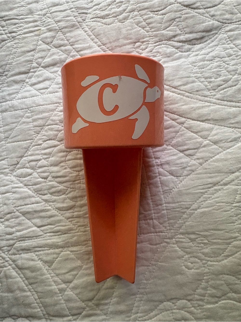 Coral Turtle Beach Sand Stake Cupholder